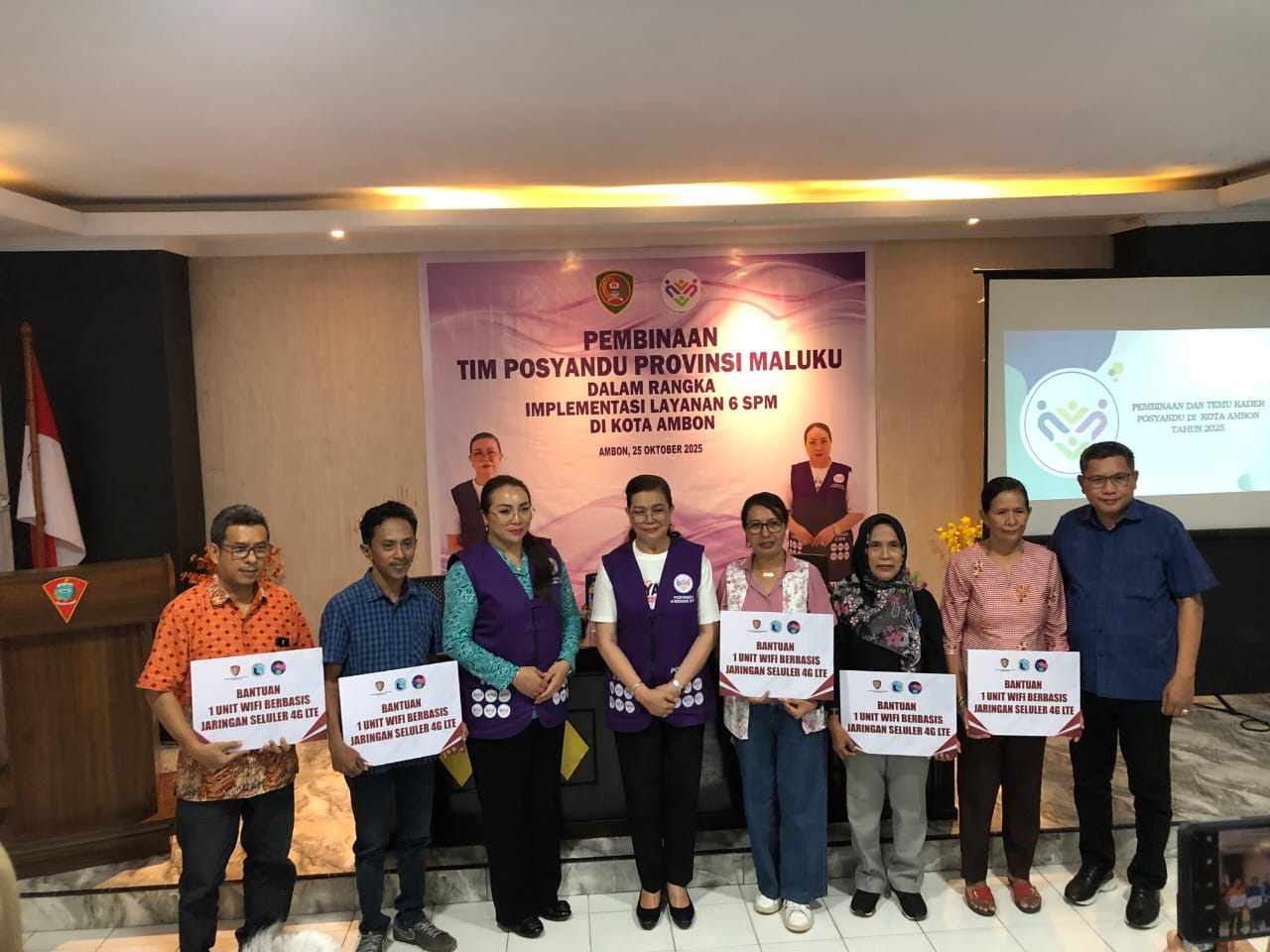 Bantuan 1 unit Orbbit Wifi dari Ketua Pembina Posyandu Prov.Maluku